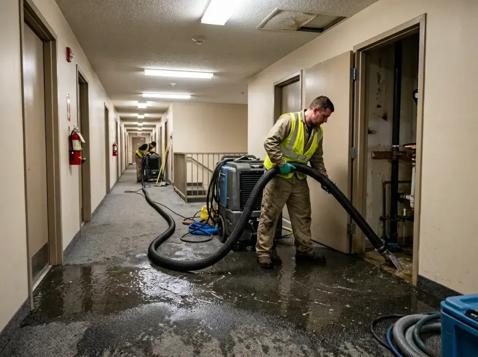 multi-unit-apartment-hallway-f-005 — frequently asked questions, Emergency Burst Pipe Water Extraction & Removal in Leavenwo…